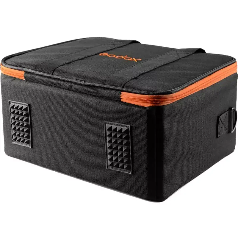 Cameratas Godox CB-12 voor AD600Pro, flanel/nylon, zwart en oranje, met schouderband
