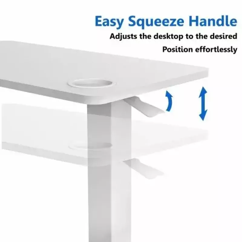 In hoogte verstelbaar bureau up up W-1-20TMF — wit, in hoogte verstelbaar werkbureau