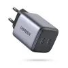 Ugreen 90573 Nexode 45W GaN mini USB-C-oplader, binnen, AC, 20 V, 4,05 A, zwart, grijs