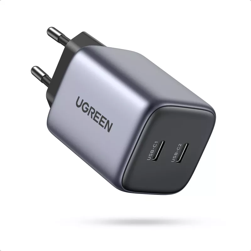 Ugreen 90573 Nexode 45W GaN mini USB-C-oplader, binnen, AC, 20 V, 4,05 A, zwart, grijs