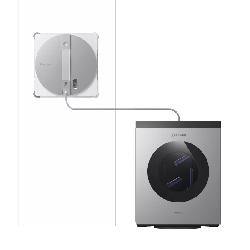 Raamreinigingsrobot Ecovacs WINBOT W3 OMNI, accu 4500 mAh, 270×270×76 mm, zilver/wit