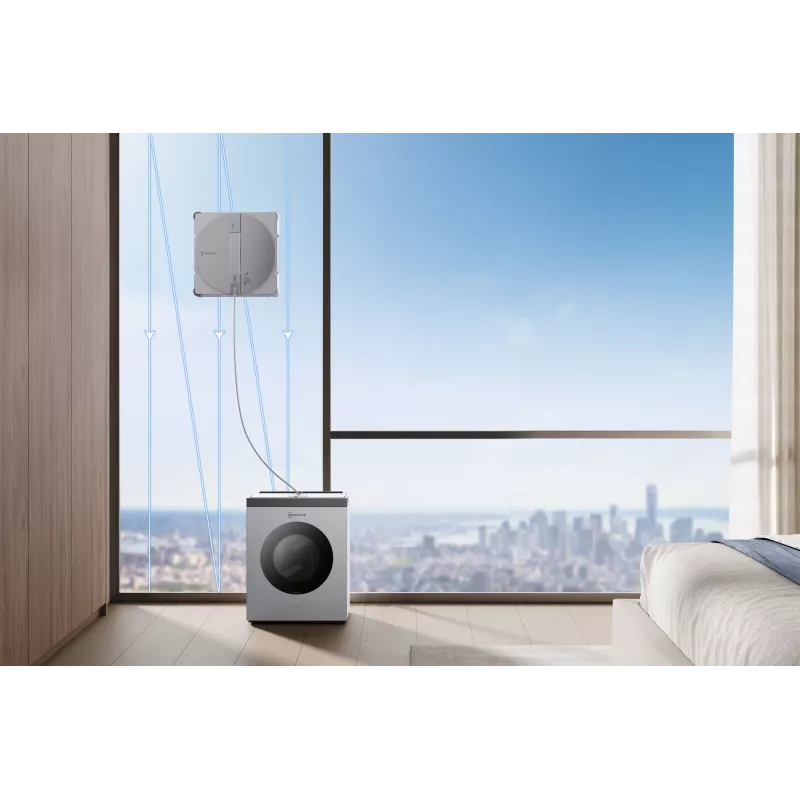 Raamreinigingsrobot Ecovacs WINBOT W3 OMNI, accu 4500 mAh, 270×270×76 mm, zilver/wit