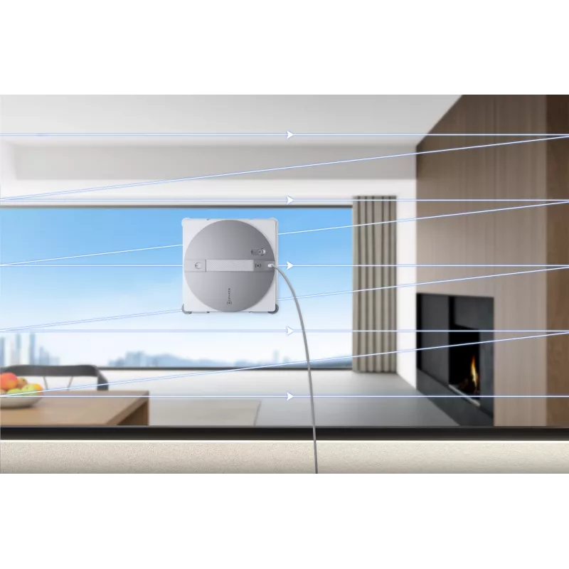 Raamreinigingsrobot Ecovacs WINBOT W3 OMNI, accu 4500 mAh, 270×270×76 mm, zilver/wit