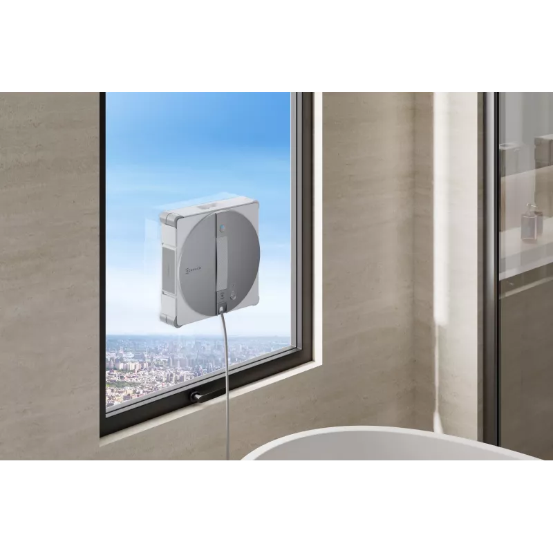 Raamreinigingsrobot Ecovacs WINBOT W3 OMNI, accu 4500 mAh, 270×270×76 mm, zilver/wit