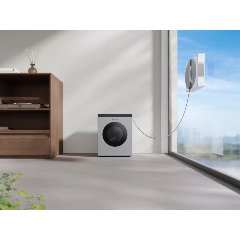 Raamreinigingsrobot Ecovacs WINBOT W3 OMNI, accu 4500 mAh, 270×270×76 mm, zilver/wit