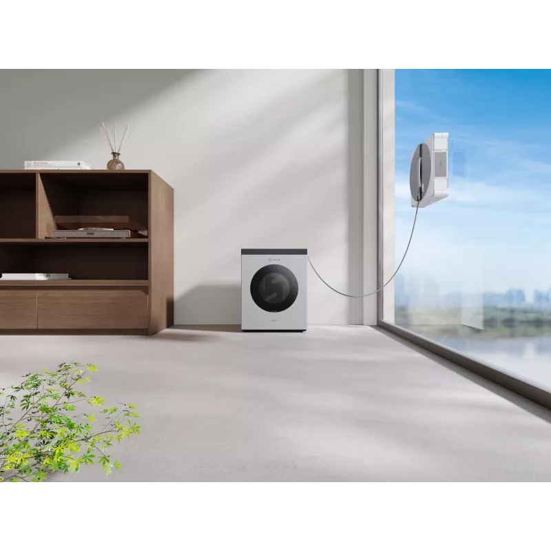 Raamreinigingsrobot Ecovacs WINBOT W3 OMNI, accu 4500 mAh, 270×270×76 mm, zilver/wit