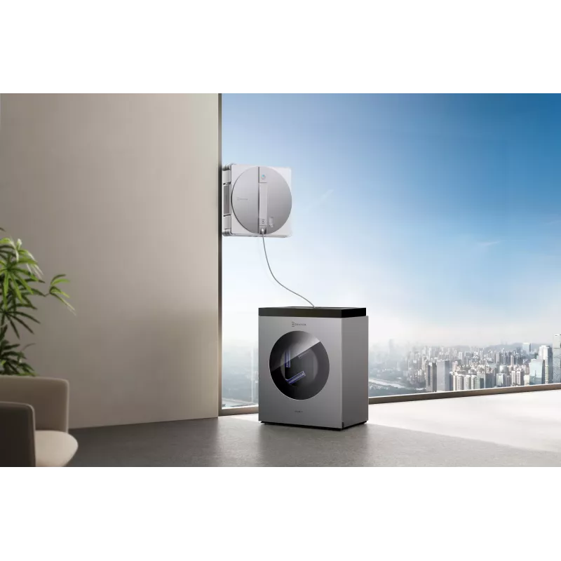 Raamreinigingsrobot Ecovacs WINBOT W3 OMNI, accu 4500 mAh, 270×270×76 mm, zilver/wit
