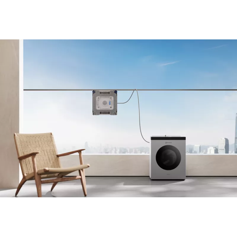 Raamreinigingsrobot Ecovacs WINBOT W3 OMNI, accu 4500 mAh, 270×270×76 mm, zilver/wit