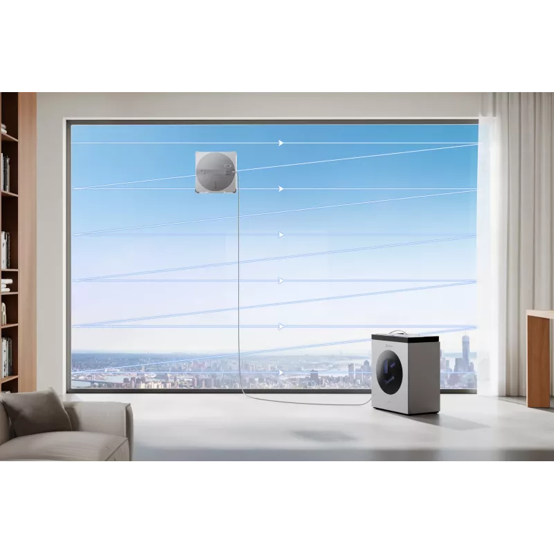 Raamreinigingsrobot Ecovacs WINBOT W3 OMNI, accu 4500 mAh, 270×270×76 mm, zilver/wit