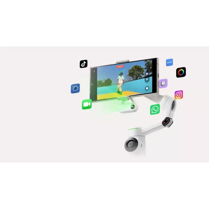 Smartphone-camerastabilisator Insta360 Flow 2 Pro Creator Bundle 360°-rotatie