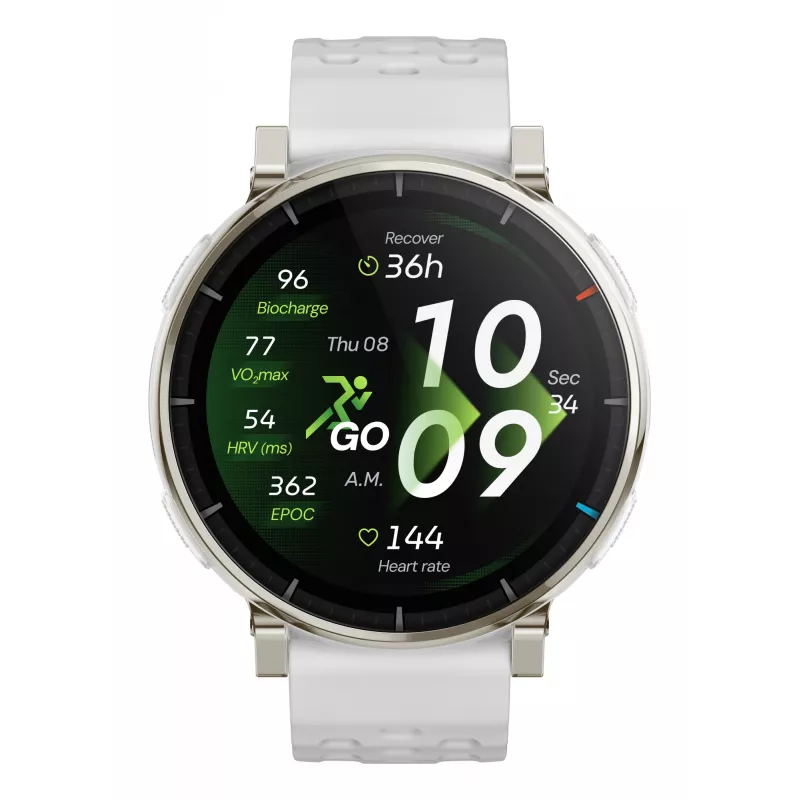 Smartwatch Amazfit Active 3 — 3,35 cm (1,32 inch) AMOLED, 466×466, touchscreen, GPS, 365 mAh, siliconen bandje