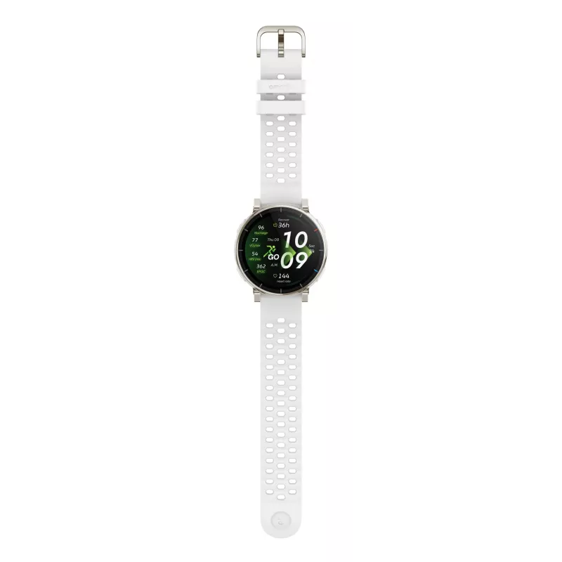 Smartwatch Amazfit Active 3 — 3,35 cm (1,32 inch) AMOLED, 466×466, touchscreen, GPS, 365 mAh, siliconen bandje