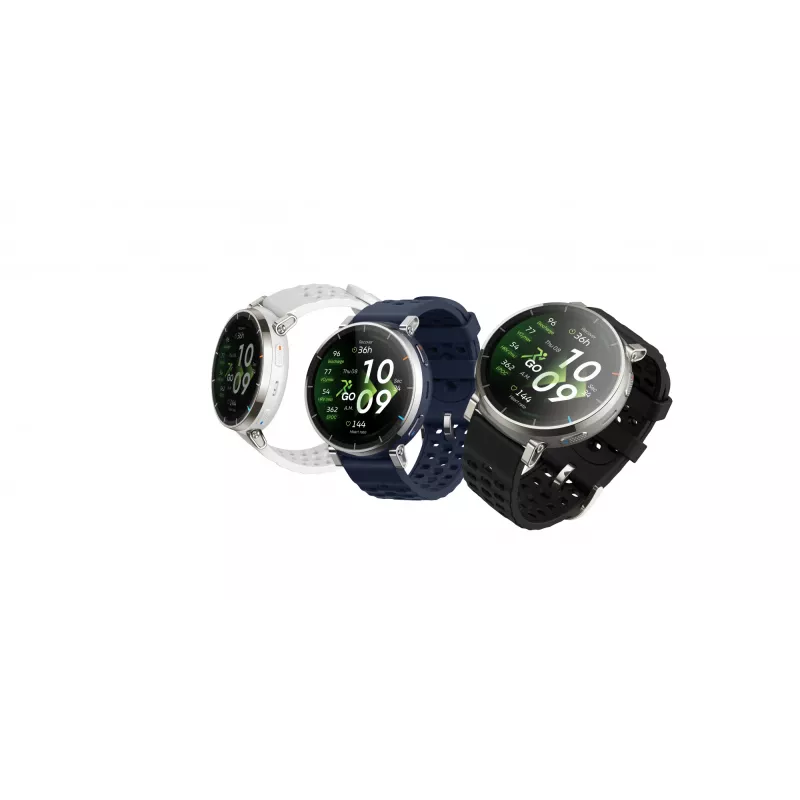 Smartwatch Amazfit Active 3 — 3,35 cm (1,32 inch) AMOLED, 466×466, touchscreen, GPS, 365 mAh, siliconen bandje