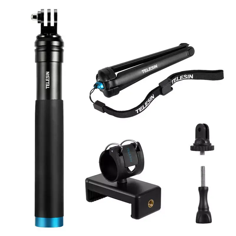 Selfiestick-statief Telesin GP-MNP-090-S verstelbare hoogte licht