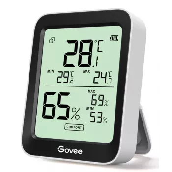 Govee H5075 temperatuur- en vochtigheidssensor voor binnen vrijstaand draadloos