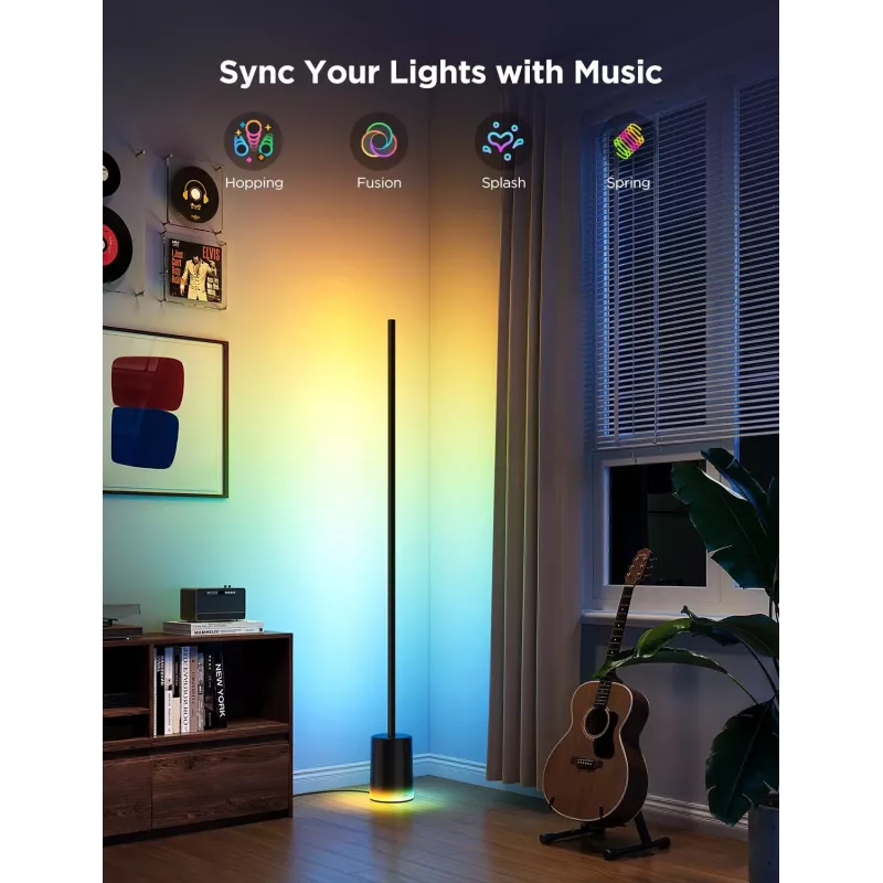 Govee Floor Lamp 2 vloerlamp, Matter-ready, zwart