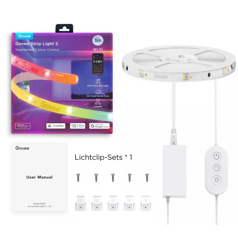 Govee H612FCD1 RGB LED-strip, 3 meter