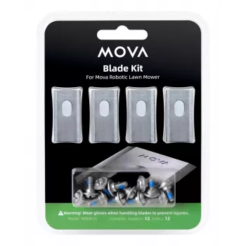 Vervangende maaimessen MOVA MBKM10 voor Mova 1000/600, 160×120×15 mm, 12 stuks