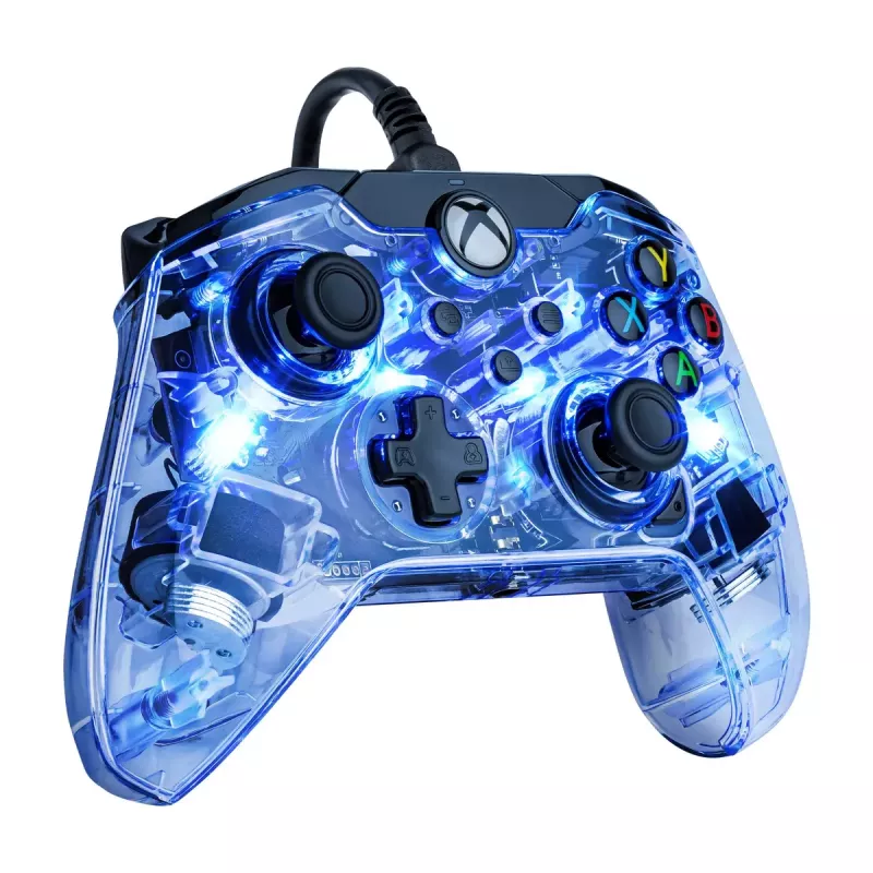 PDP Afterglow bedrade controller, blauw/transparant, USB, Xbox One, Series X/S
