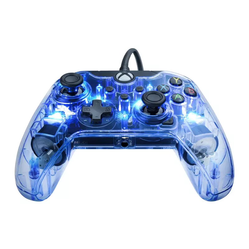 PDP Afterglow bedrade controller, blauw/transparant, USB, Xbox One, Series X/S