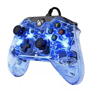 PDP Afterglow bedrade controller, blauw/transparant, USB, Xbox One, Series X/S