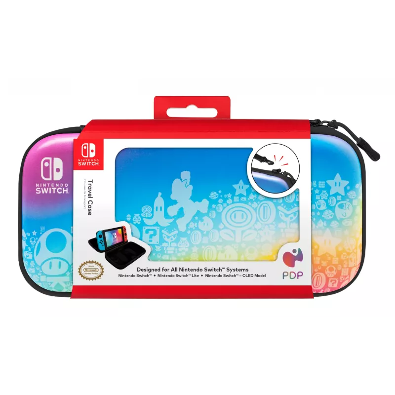 PDP slanke Deluxe: Star Spectrum hardcase tas Nintendo veelkleurig