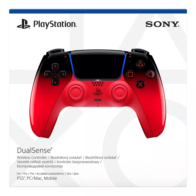 Gamepad Sony DualSense voor PlayStation 5 – Bluetooth/USB, batterij, zwart/rood, USB-C, 188×69×189 mm