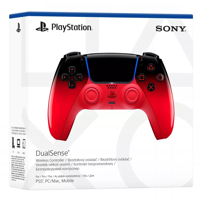 Gamepad Sony DualSense voor PlayStation 5 – Bluetooth/USB, batterij, zwart/rood, USB-C, 188×69×189 mm