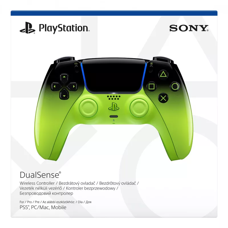 Gamepad Sony DualSense voor PlayStation 5 — Bluetooth/USB, zwart/groen, analoog/digitaal, USB-C