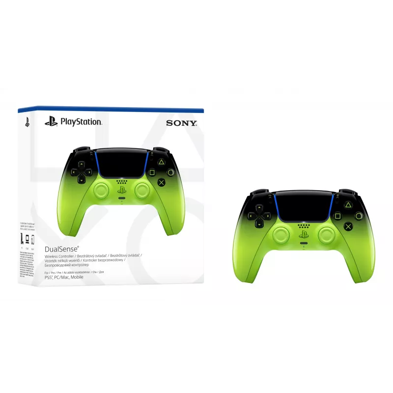 Gamepad Sony DualSense voor PlayStation 5 — Bluetooth/USB, zwart/groen, analoog/digitaal, USB-C