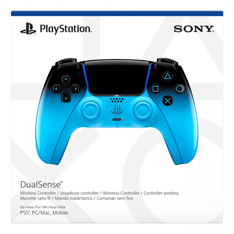 Gamepad Sony DualSense voor PlayStation 5, Bluetooth/USB, zwart/blauw, USB-C, op batterij