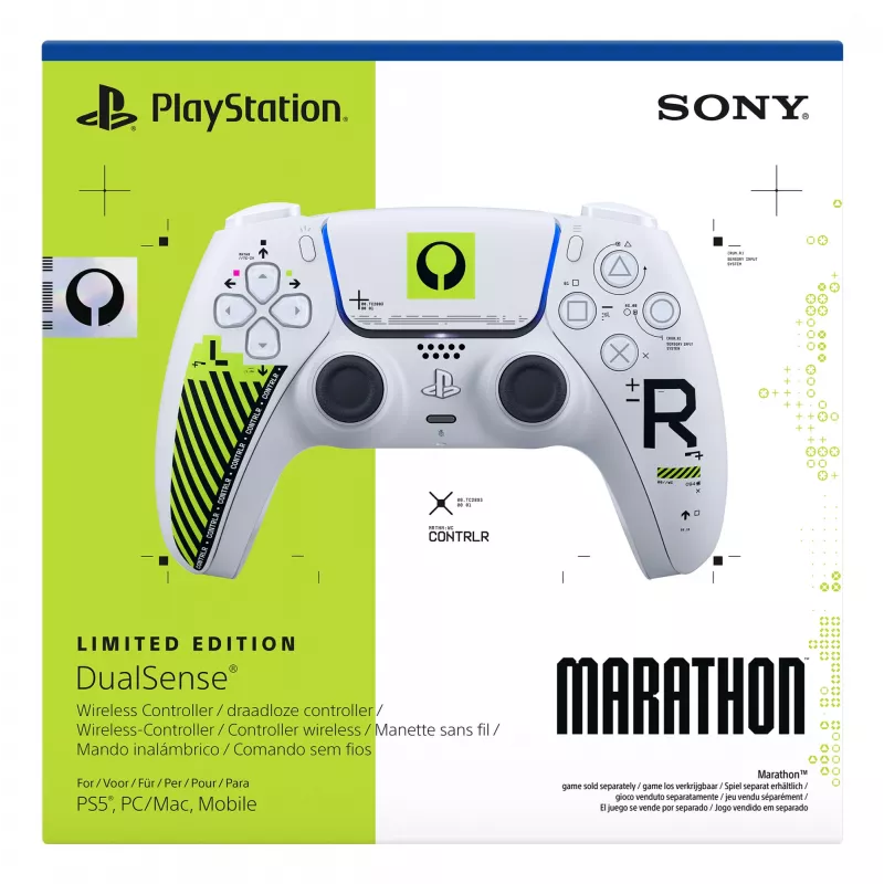 Gamepad Sony DualSense voor PlayStation 5 — Bluetooth/USB, wit & groen, analoog/digitaal, USB-C
