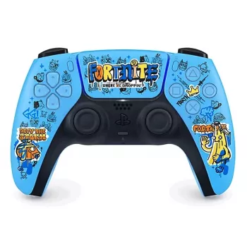 Gamepad Sony DualSense draadloos PlayStation 5 controller — model 9593973, blauw, Fortnite-design, Bluetooth/USB, op batterij
