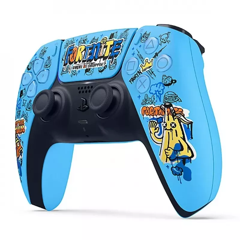 Gamepad Sony DualSense draadloos PlayStation 5 controller — model 9593973, blauw, Fortnite-design, Bluetooth/USB, op batterij