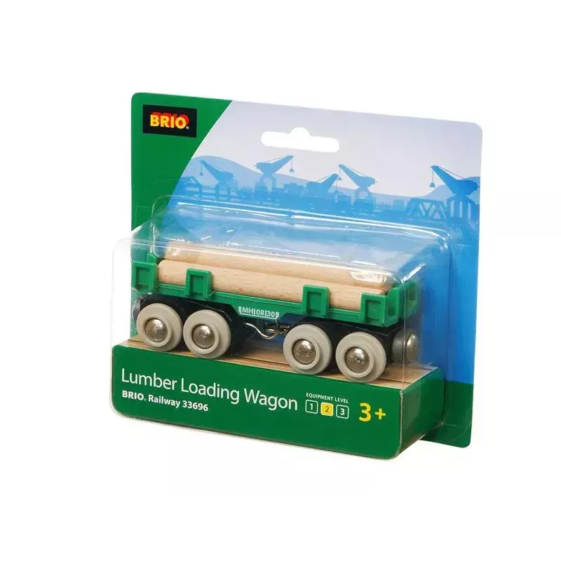 Ravensburger BRIO houten lorrewagen modelspooraccessoire, 4-delig, meerkleurig