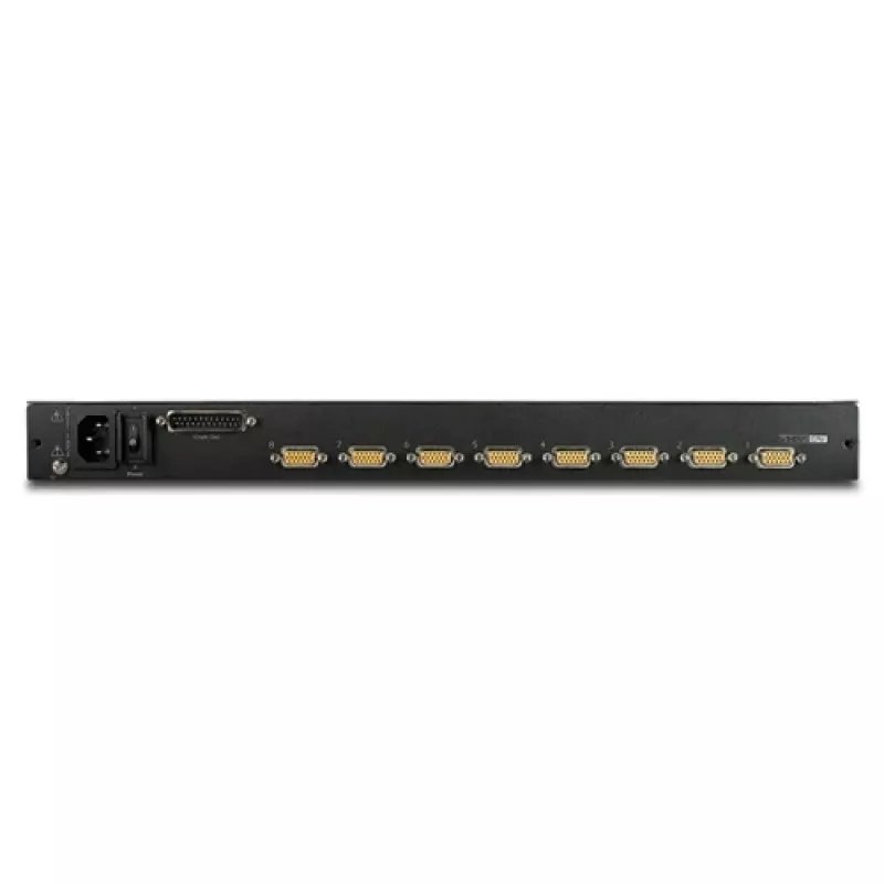 APC 17 inch rack-LCD-console met geïntegreerde analoge 8-poorts KVM-switch