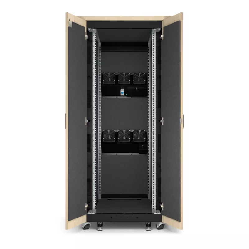 APC NetShelter Soundproof, 32U, serverrack behuizing, 230V, ahorn