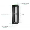 APC NetShelter SX Server Rack Gen 2, 45U, 2124H x 600W x 1070D mm, met zijwanden, zwart