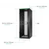 APC NetShelter SX Server Rack Gen 2, 45U, 2124H x 750W x 1070D mm, met zijwanden, zwart