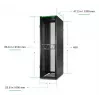 APC NetShelter SX Server Rack Gen 2, 45U, 2124H x 600W x 1200D mm, met zijwanden, zwart
