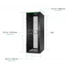 APC NetShelter SX Server Rack Gen 2, 45HE, 2124H x 750B x 1200T mm, met zijwanden, zwart