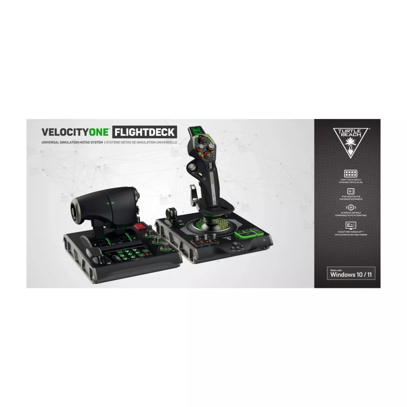 Turtle Beach VelocityOne Flightdeck HOTAS-vluchtsimulatiesysteem voor Windows 10- en 11-pc's (TBS-0724-05)