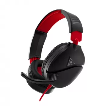 Over-ear stereogamingheadset Turtle Recon 70 — zwart, bedraad stereo, bedieningselementen op één oorschelp