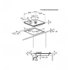 Gaskookplaat CGS6436BX WOK, 4 kookzones, mechanische bediening