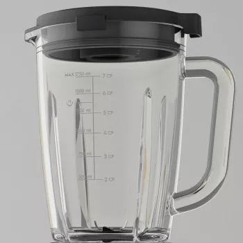 Tafelmixer Electrolux E6TB1-6ST — 1,75 L kom, 1400 W, draaiknop, zwart/roestvrij staal/transparant