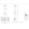 Plafondsteun Multibrackets M Public Large Single zwart 3000
