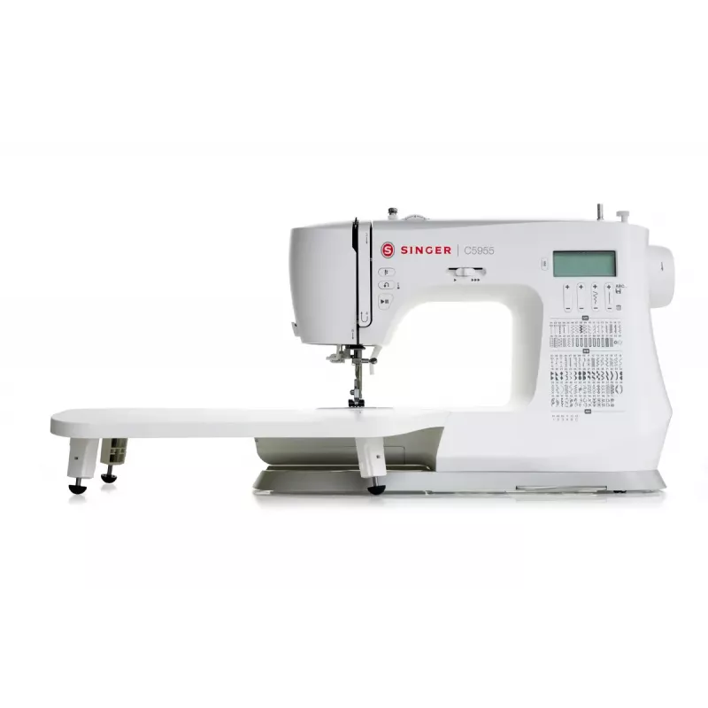 SINGER automatische naaimachine C5955 — 417 stekenpatronen, 1-staps knoopsgat, 110 W, elektrisch, wit