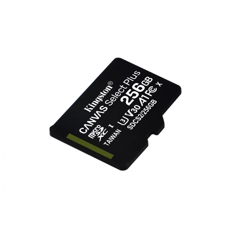 Kingston Technology Canvas Select 256GB microSDXC Plus 100R A1 C10 kaart + adapter