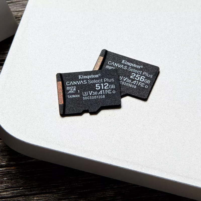 Kingston Technology Canvas Select 256GB microSDXC Plus 100R A1 C10 kaart + adapter