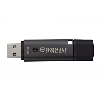 USB-flashdrive KINGSTON IronKey Locker Plus 50 G2 32 GB, USB 3.2 Gen 1 Type-A, AES-256, FIPS 197